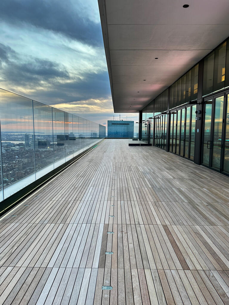 View Boston - Prudential Center sky observation deck amenity wood tile deck