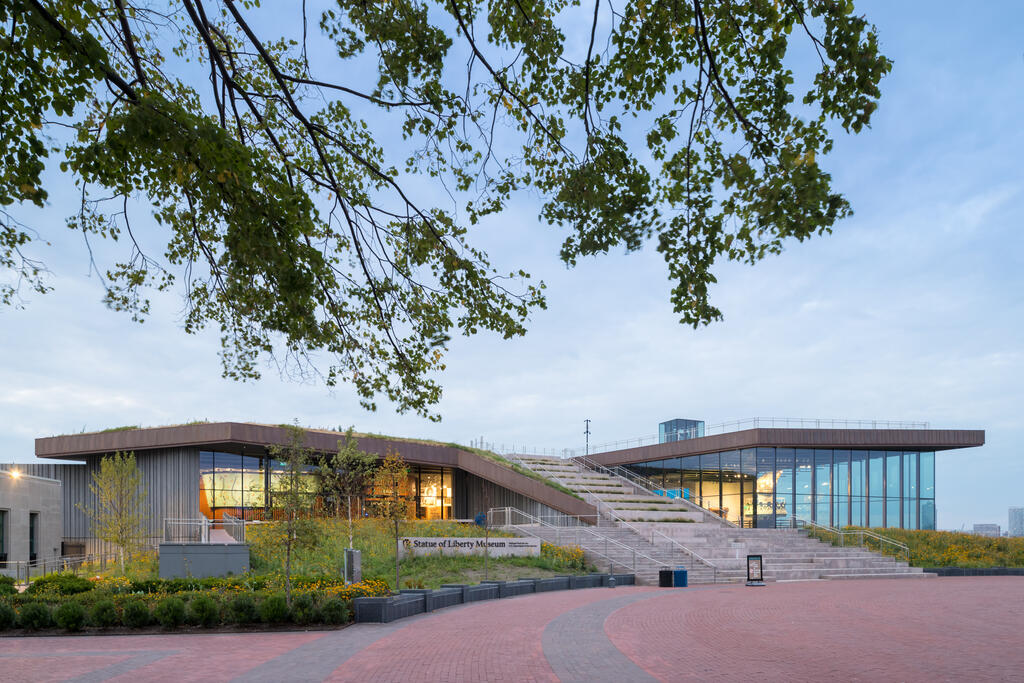 Statue of Liberty Museum Native Grass Slopped Green and Vegetated Roof